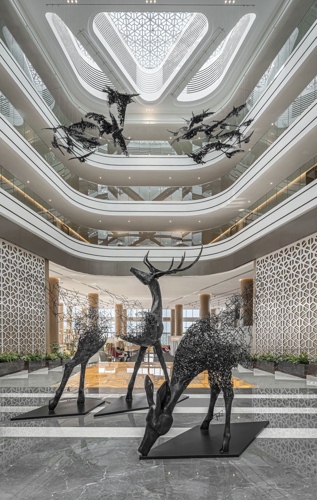 Gazelle installation at JA Lake View Hotel lobby