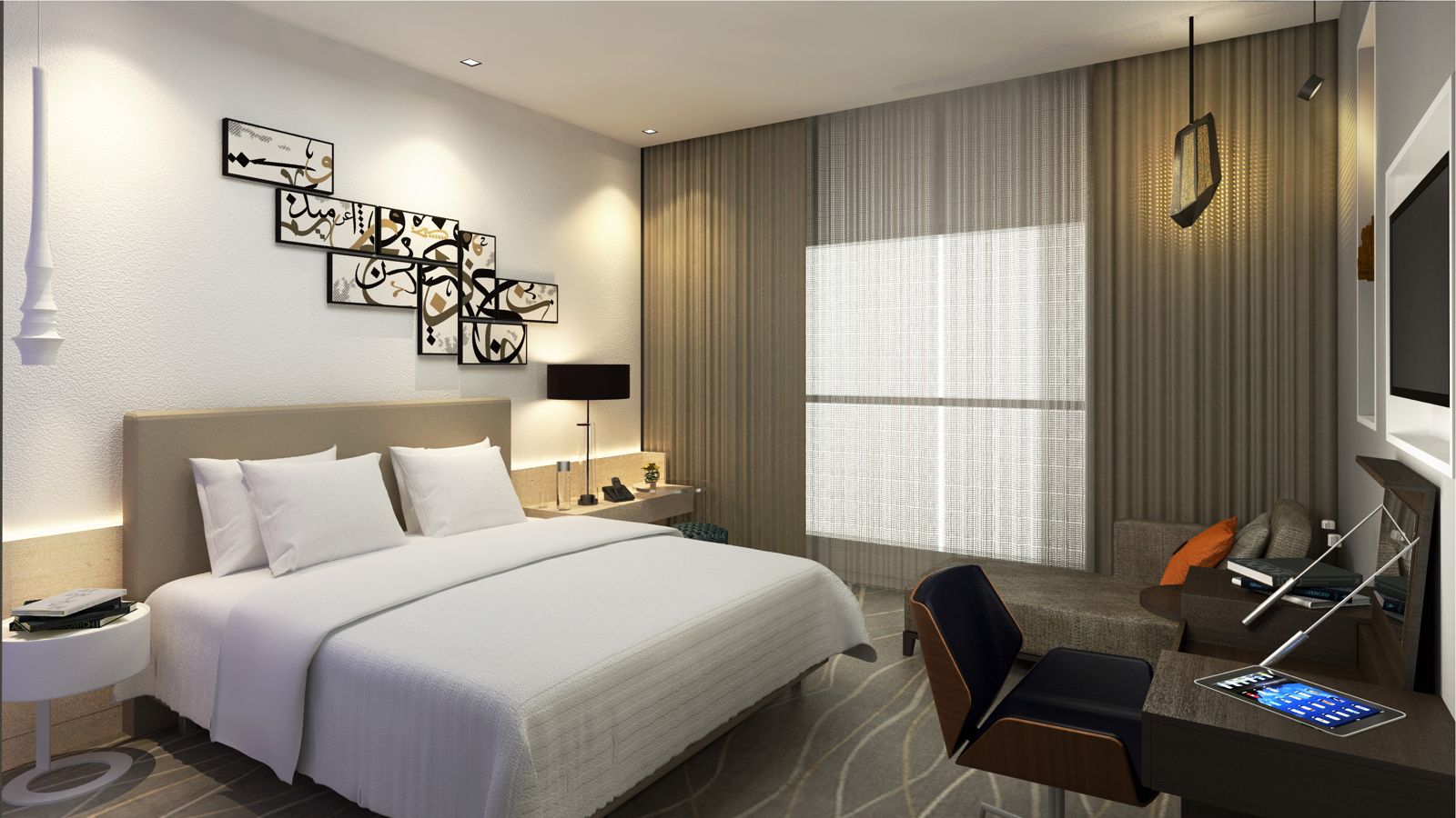 Silk Road inspired artwork at Le Méridien Bahrain