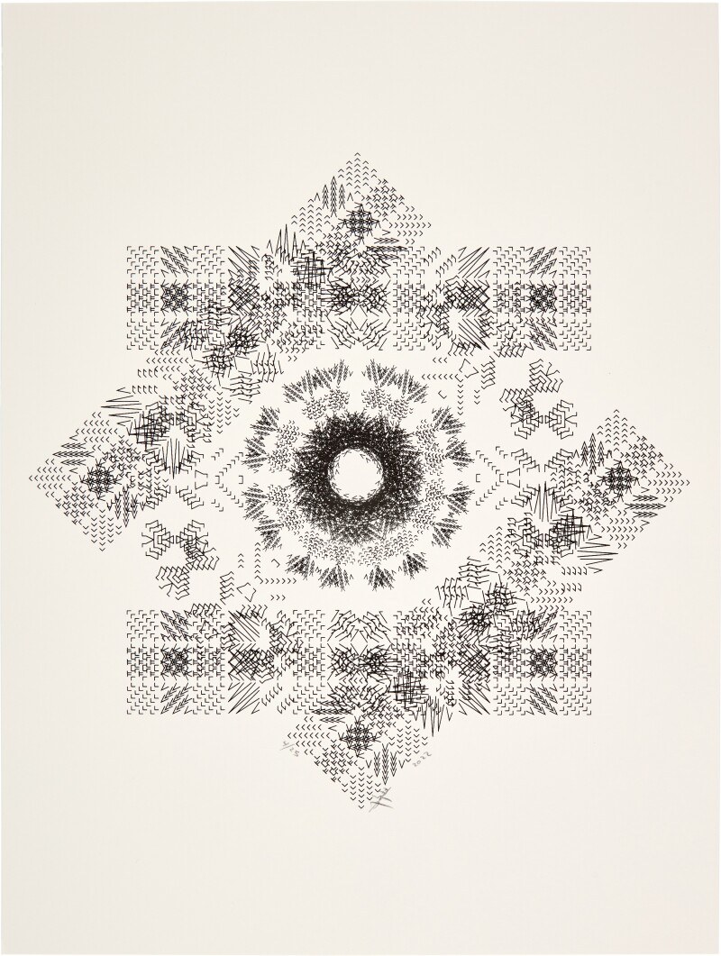 Geometric artwork by Saudi artist Lulwah Al Homoud
